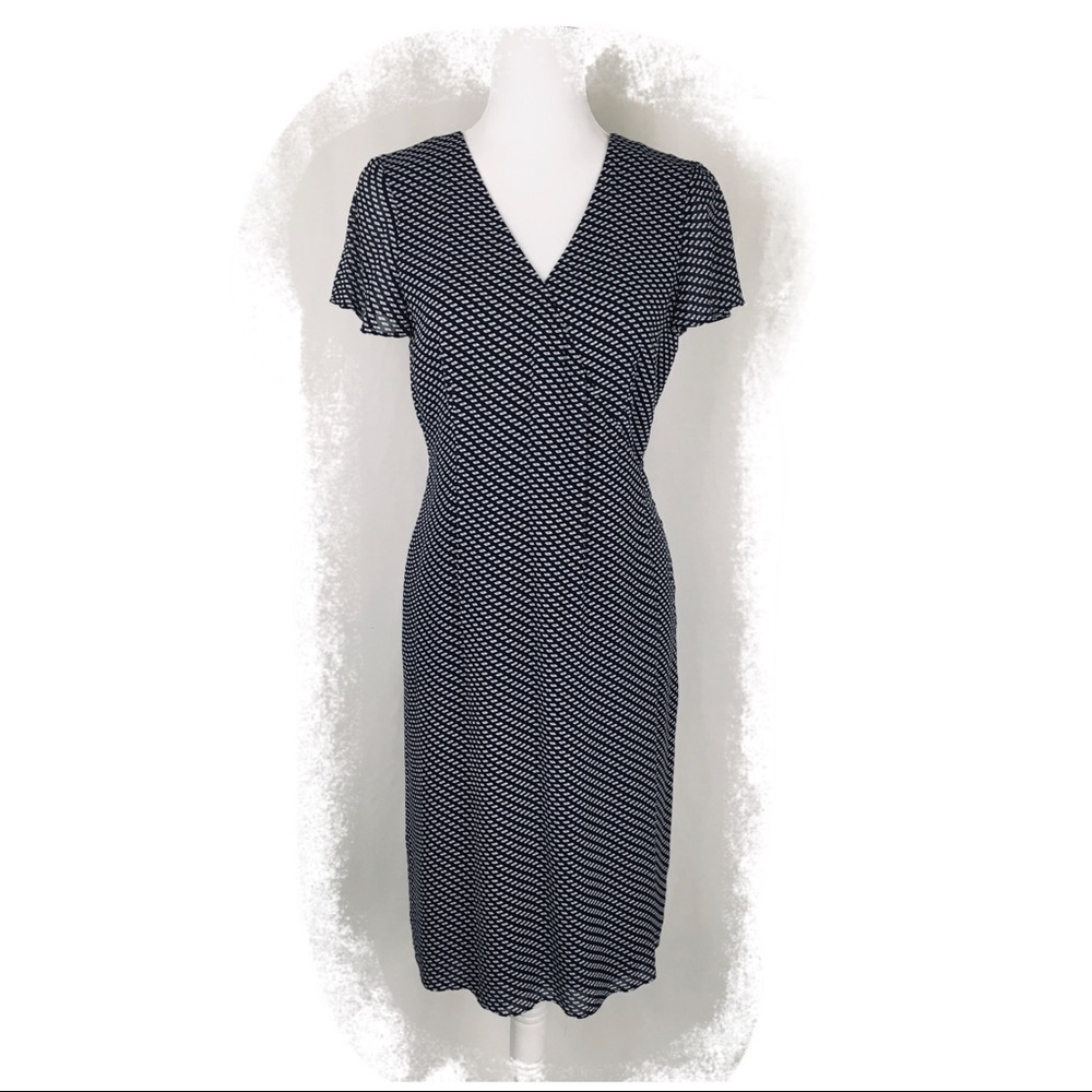 Black & White Wrap Dress